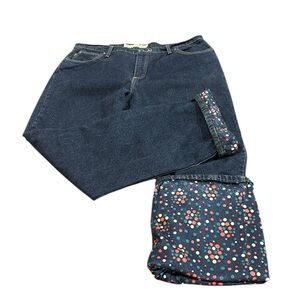 Fleece Lined jeans Cabelas | Blue 5-pocket Cozy Warm Womens Sz 16